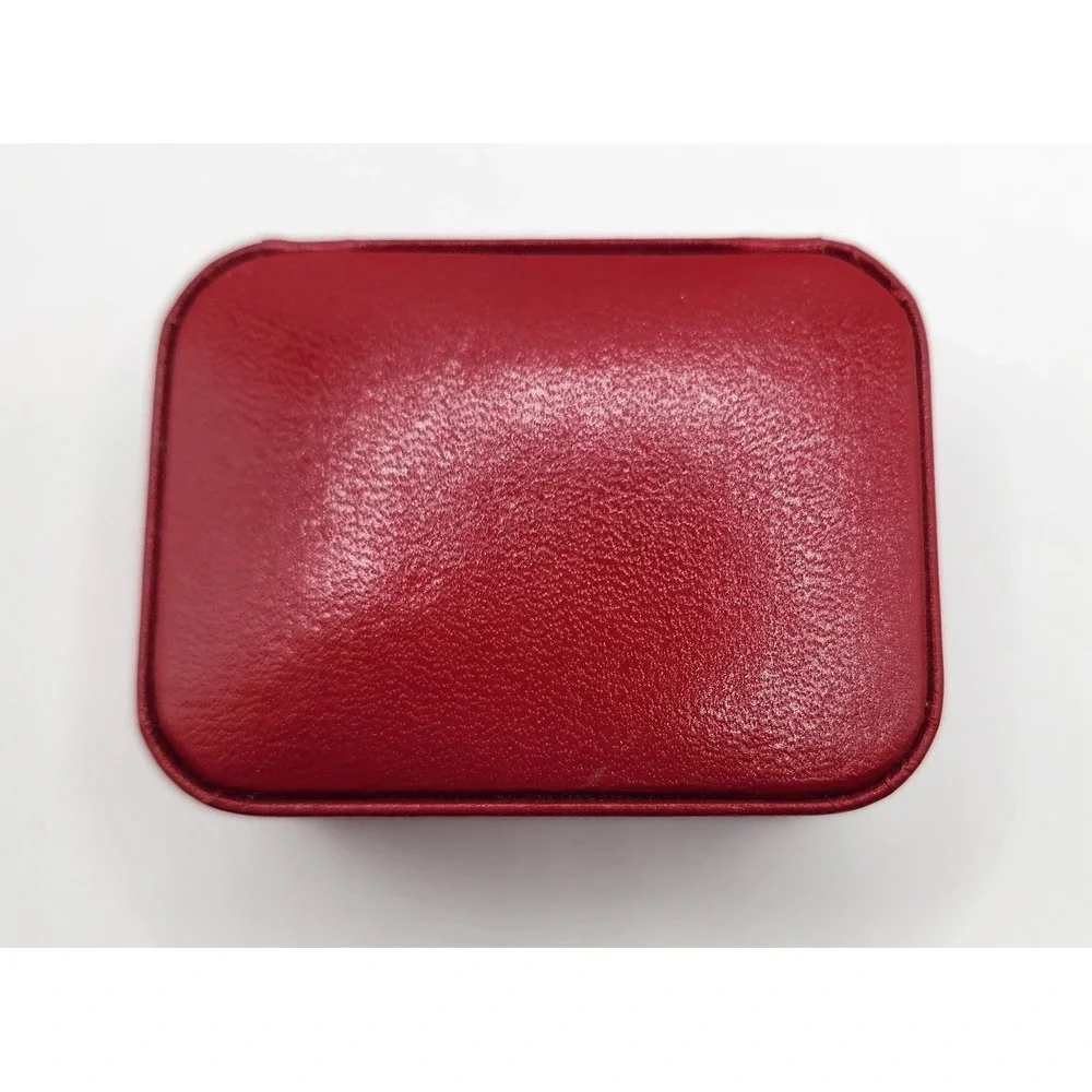 Vintage Mikimoto Jewelry Presentation Box EMPTY Red Faux Leather Earrings/Neck